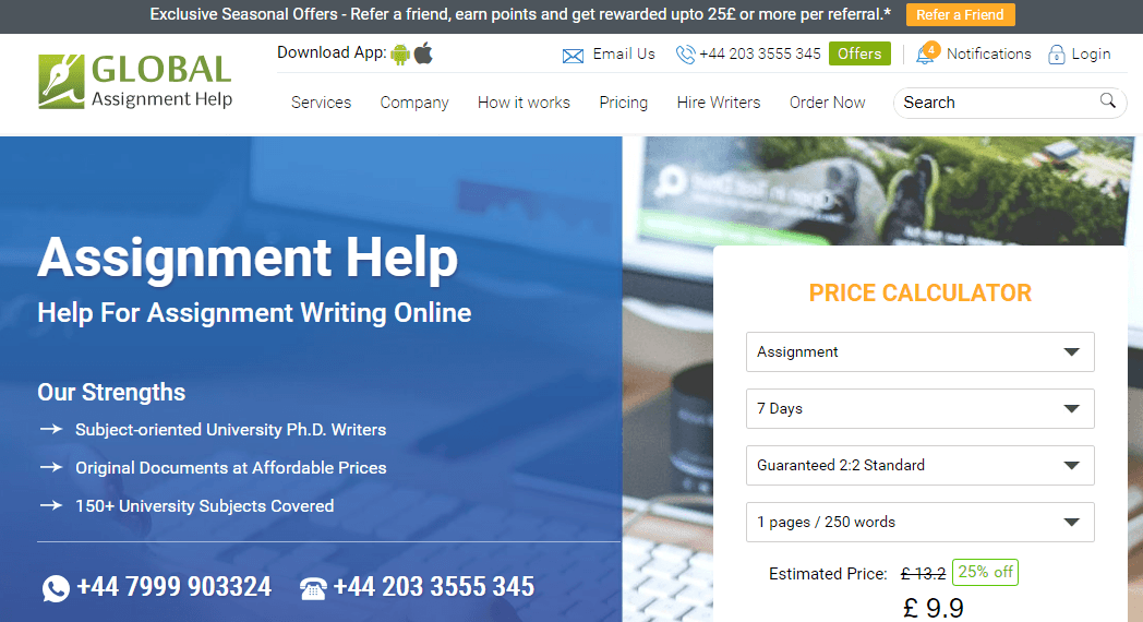 global assignment help reviews